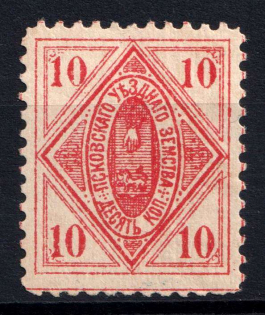 1891 10k Pskov Zemstvo, Russia (Schmidt #12, MNH)