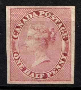1852-57 0.5p British Canada, Canada (SG 17, CV $1,300, MNH)