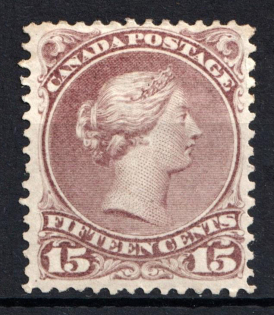 1868-90 15c Canada (SG 61c, CV $435)