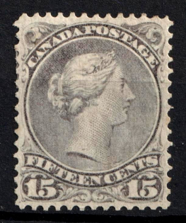 1868-90 15c Canada (SG 65, CV $1,700)