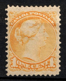 1870-90 1c Canada (SG 74, CV $85)