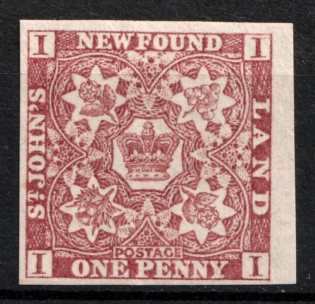 1857-64 1p Newfoundland, Canada (SG 1, CV $200)
