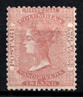 1860 2.5p British Columbia, Canada (SG 2, CV $550)