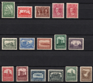 1928-29 Newfoundland, Canada, Publicity Issue, Full Set (SG 164 - 167, 167a, 168 - 178, Varieties, CV $200)