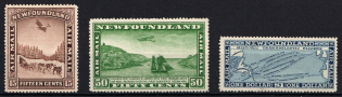 1931 Newfoundland, Canada (SG 192 - 194, no Watermark, CV $110)