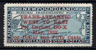 1932 $1.5 on $1 Newfoundland, Canada (SG 221, CV $350)