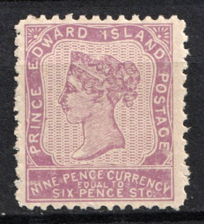 1862-69 9p Prince Edward Island, Canada (SG 19, CV $160, MNH)