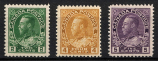 1922-31 Canada (SG 247b, 249a, 250b, CV $30)