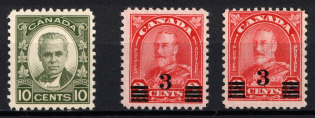 1931-32 Canada, Full Sets (SG 312, 314, 314a, CV $30, MNH)