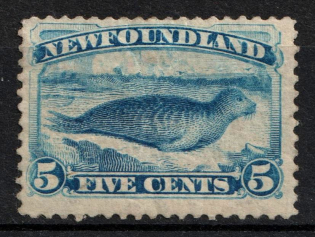 1880-82 5c Newfoundland, Canada (SG 48, CV $460)