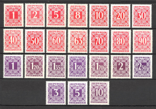 1949-57 Austria Postage Due Stamps (CV $40, MNH)