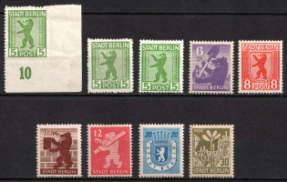 1945 Berlin and and Brandenburg Zone of Occupation, Germany (Mi. 1 a - 7 a, 1 b, CV $30, MNH)