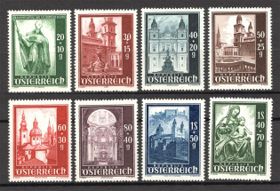 1948 Austria Architecture (CV $20, Full Set, MNH)