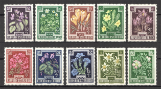 1948 Austria Flowers (CV $10, Full Set, MNH)