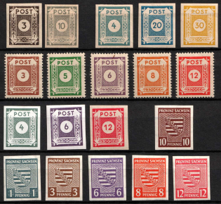1945-46 East Saxony, Soviet Russian Zone of Occupation, Germany (Full Sets)