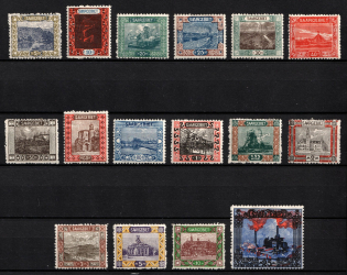 1921 Saar, Germany (Mi. 53 A - 56 A, 58 A - 63 A I, 64 A - 69, CV $100)