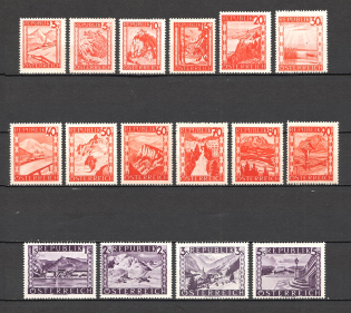 1947 Austria Landscapes (CV $60, Full Set, MNH)