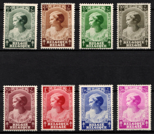 1937 Belgium (Sc. B200 - B207, Full Set, CV $30, MNH)