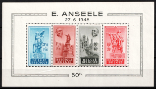 1948 Belgium, Souvenir Sheet (Mi. Bl.20, CV $180, MNH)