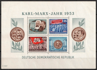 1953 German Democratic Republic, Germany, Souvenir Sheet (Mi. Bl. 9 y II, CV $80)