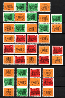 1964 German Democratic Republic, Germany, Se-tenants (Mi. WZ d 118 - WZ d 125, SZ d 44 - SZ d 51, Full Set, CV $230)