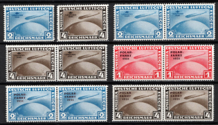 1931-33 Weimar Republic, Germany, Pairs (Reprint, MNH)