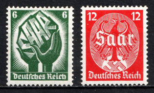 1934 Third Reich, Germany (Mi. 544 - 545, Full Set, CV $120, MNH)