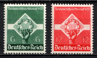 1935 Third Reich, Germany (Mi. 571 - 572, Full Set, CV $30, MNH)