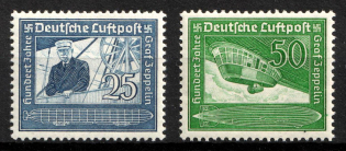 1938 Third Reich, Germany, Airmail (Mi. 669 - 670, Full Set, CV $70, MNH)
