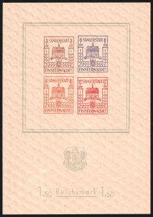 1946 Finsterwalde, Germany Local Post, Souvenir Sheet (Mi. Bl. 1, CV $50)