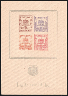 1946 Finsterwalde, Germany Local Post, Souvenir Sheet (Mi. Bl. 1, CV $50)