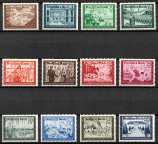 1939 Third Reich, Germany (Mi. 702 - 713, Full Set, CV $110, MNH)
