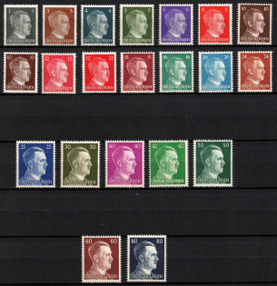 1941-44 Third Reich, Germany (Mi. 781 - 798, 826 - 827, Full Set)