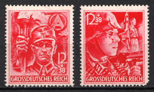 1945 Third Reich, Last Issue, Germany (Mi. 909 - 910, Full Set, CV $120, MNH)