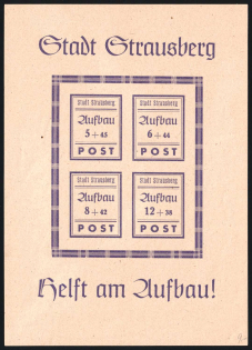 1946 Strausberg (Berlin), Germany Local Post, Souvenir Sheet (Mi. Bl. 1 I, CV $40)