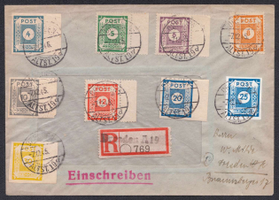 1945 (7 Dec) East Saxony, Soviet Russian Zone of Occupation, Registered Cover, Dresden (CV $80)