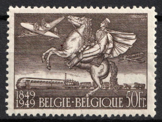 1949 50fr Belgium (Mi. 845, CV $50, MNH)