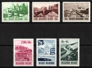 1953 Belgium (Sc. B538 - B543, Full Set, CV $90, MNH)