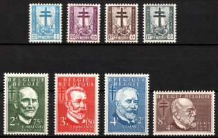 1953 Belgium (Sc. B547 - B554, Full Set, CV $70, MNH)