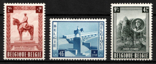 1954 Belgium (Sc. B555 - B557, Full Set, CV $50, MNH)