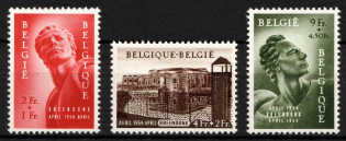1954 Belgium (Sc. B558 - B560, Full Set, CV $130, MNH)