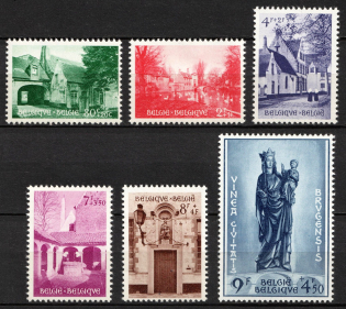 1954 Belgium (Sc. B561 - B566, Full Set, CV $180, MNH)