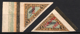 1923 Estonia, Airmail (Mi. 41-42, Full Set, Signed, CV $70, MNH)