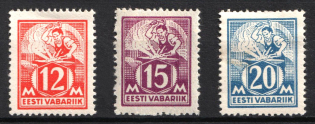 1925 Estonia (Mi. 57 - 59, Full Set, CV $90)