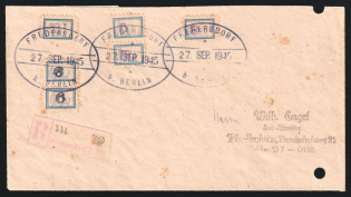 1945 (27 Sep) Fredersdorf (Berlin), Germany Local Post, Registered Cover
