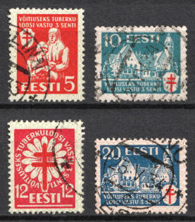 1933 Estonia (Mi. 102 - 105, Full Set, Canceled, CV $80)