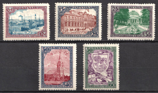 1925 Latvia (Mi. 107 A - 111 A, Full Set, CV $50, MNH)