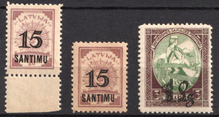 1927 Latvia (Mi. 114 - 116, Full Set, CV $40)