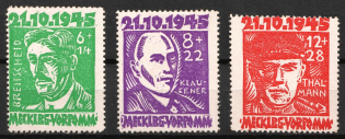 1945 Mecklenburg-Vorpommern, Soviet Russian Zone of Occupation, Germany (Mi. 20 - 22, Full Set, CV $50)