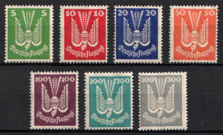 1924 Weimar Republic, Germany, Airmail (Mi. 345 x - 350 x, Full Set, CV $340)